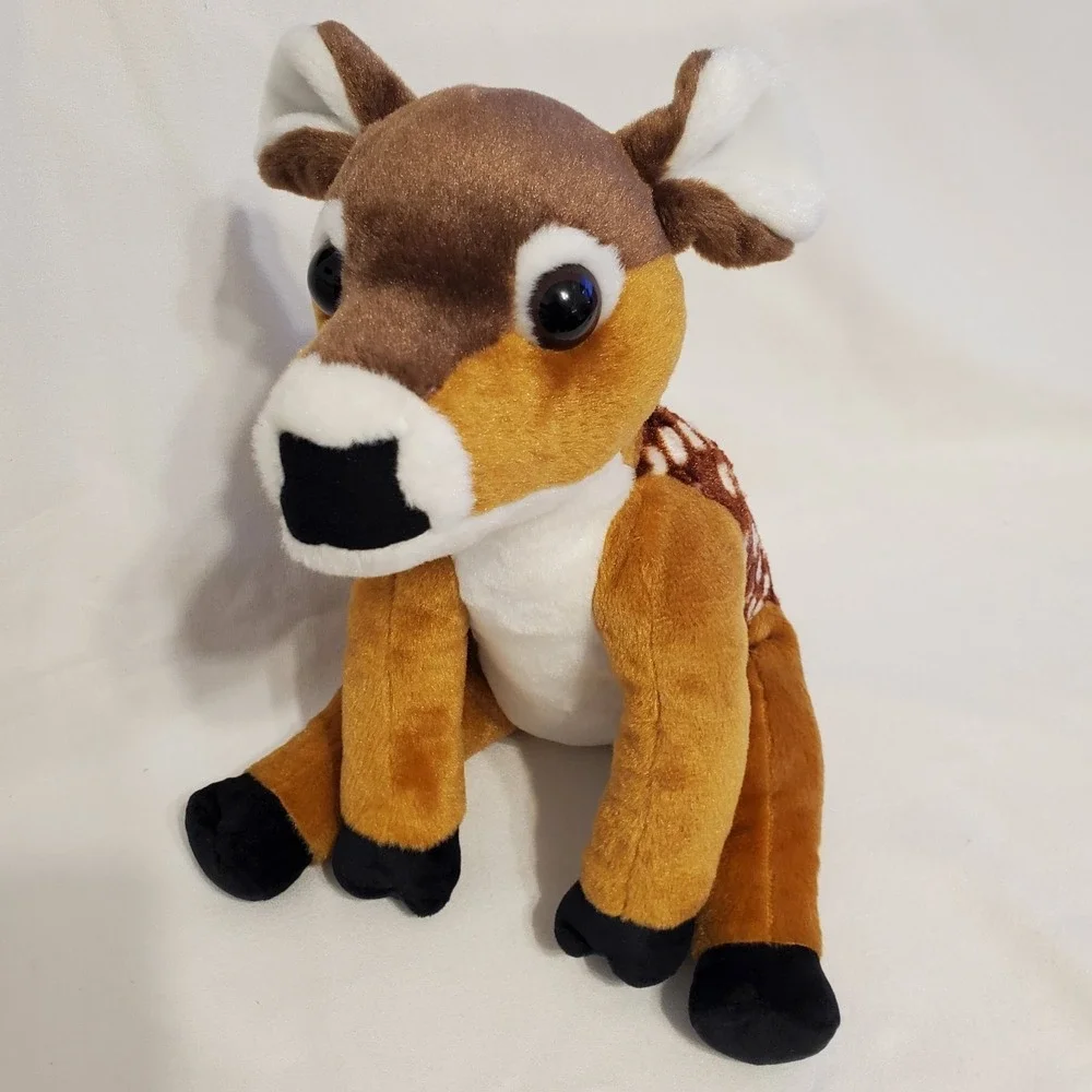 Wild Republic Plush Fawn Deer Stuffed Animal Brown White Spots